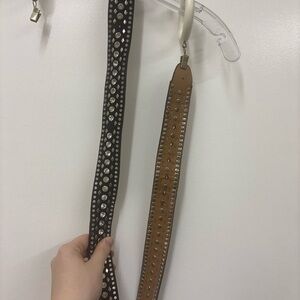 Studded Black and Tan Belt